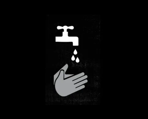illustrated hands under water