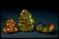 Group of Fire Agates (NMNH G10009, G10001, and G10006)::10245980