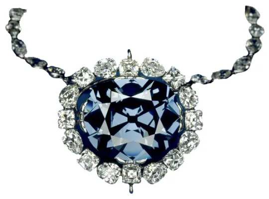 Hope Diamond on white background