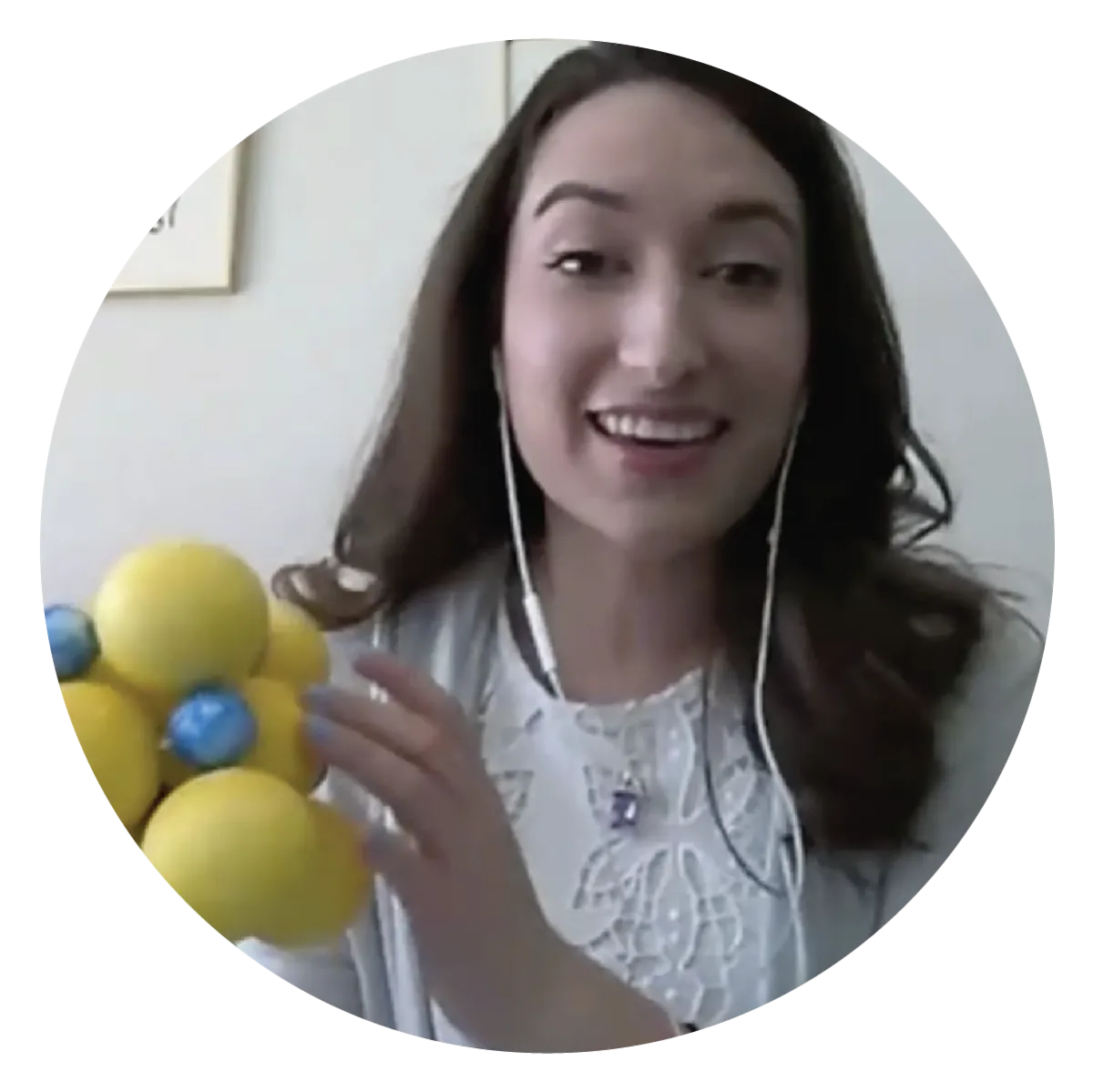 Geologist Gabriela Farfan during a Zoom Webinar about her research