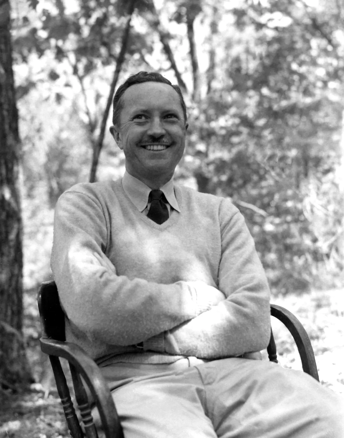 Black and white portrait of John Aldrich.