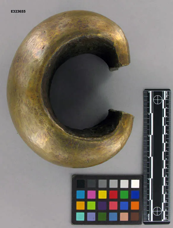 Brass Anklet. Soko people. The anklet which weighs nearly 13 lbs was worn by women. 