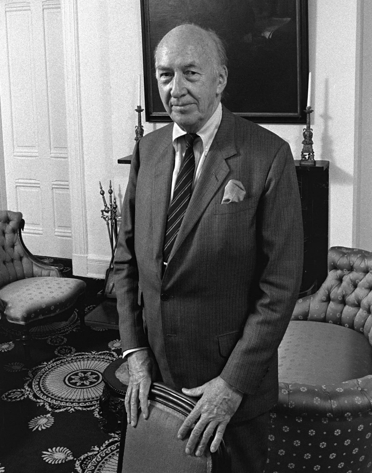 Black and white portrait of S. Dillon Ripley.