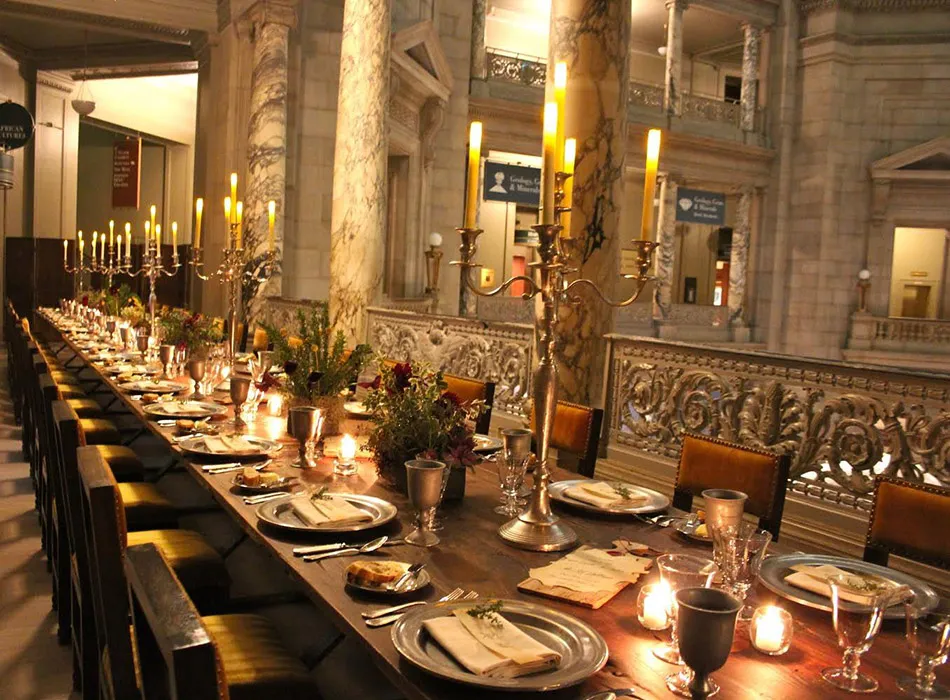 NMNH Rotunda balcony transformed for an event