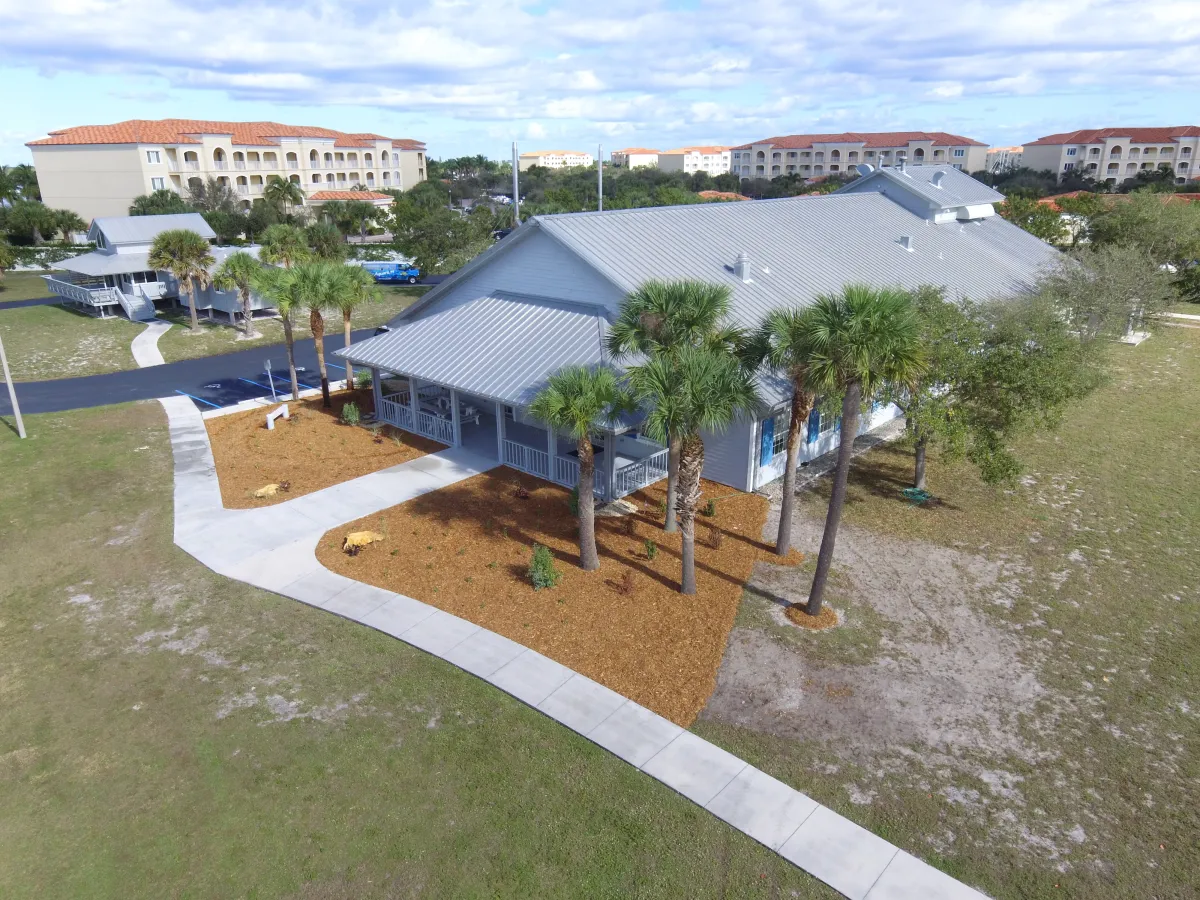 Aerial view of Smithsonian Marine Station in Fort Pierce